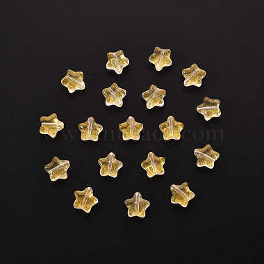 Gold Star Glass Beads