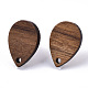 Accessoires de boucles d'oreilles en bois de noyer(X-MAK-N033-007)-2