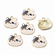 Alloy Enamel Pendants(ENAM-CJC0011-61G-LG)-2