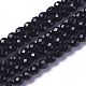 Natürliche schwarze Onyxperlenstränge(X-G-F596-28-3mm)-1