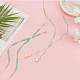 ANATTASOUL 2Pcs 2 Colors Glass Beaded Lariat Necklaces Set with Alloy Coreana Chain(NJEW-AN0001-05)-7