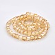 Half Rainbow Plated Glass Faceted Cube Beads Strands(GLAA-A031-6mm-HR05)-2