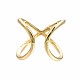 Real 18K Gold Plated Brass Criss Cross Cuff Ring(RJEW-S045-130-NF)-5