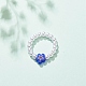 Plastic Imitation Pearl & Millefiori Glass Beaded Finger Ring for Women(RJEW-JR00484)-2