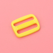 Plastic Slide Buckle Adjuster, Multi-Purpose Webbing Strap Loops, for Luggage Belt Craft DIY Accessories, Yellow, 26x22x3.5mm(PURS-PW0001-157A-20)