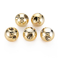 CCB Plastic Pendants, Suzumaru Beads, Round, Light Gold, 18mm, Hole: 3.5mm(CCB-T006-105B-KC)