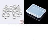 SUNNYCLUE 20Pcs 925 Sterling Silver Split Jump Rings, Double Loop Jump Rings, Round Rings, Silver, 8x1.5mm, Inner Diameter: 7mm(STER-SC0001-42S-02)