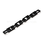 Handmade Opaque Acrylic Cross Chains, Unwelded, Black, 43.5x23x4mm, about 39.37 inch(1m)/strand(AJEW-JB00766-04)