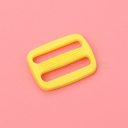 Plastic Slide Buckle Adjuster, Multi-Purpose Webbing Strap Loops, for Luggage Belt Craft DIY Accessories, Yellow, 26x22x3.5mm(PURS-PW0001-157A-20)