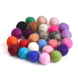 DIY Doll Craft Wool Felt Ball, Craft Decoration, Mixed Color, 18~23mm(AJEW-T003-20mm-M)