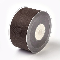 Rayon and Cotton Ribbon, Twill Tape Ribbon, Herringbone Ribbon, Coconut Brown, 1-1/4 inches(32mm), about 50yards/roll(45.72m/roll)(SRIB-F007-855-32mm)