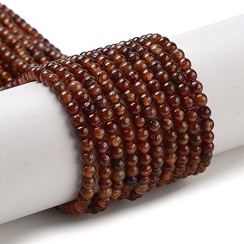 Natural Garnet Beads Strands, Round, 3mm, Hole: 0.8mm, about 146pcs/strand, 15.47''(39.3cm)