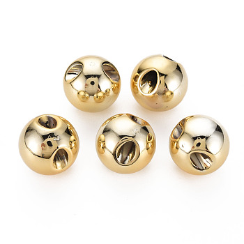 CCB Plastic Pendants, Suzumaru Beads, Round, Light Gold, 18mm, Hole: 3.5mm