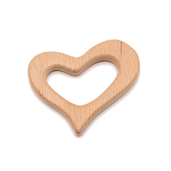 Heart Wood Napkin Rings, Napkin Holder Adornment, Restaurant Daily Accessiroes, BurlyWood, 62x70.5x12mm