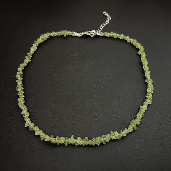 Natural Peridot Chip Beaded Necklaces for Women