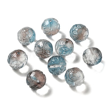 Aqua Round Glass Beads