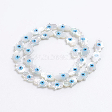 Natural White Shell Mother of Pearl Shell Beads(SSHEL-L017-005C)-3