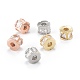 Brass Micro Pave Clear Cubic Zirconia Beads(ZIRC-L101-07)-1