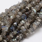 Natural Labradorite Chip Bead Strands, 5~8x5~8mm, Hole: 1mm, about 32 inch(L-G-M298-06)