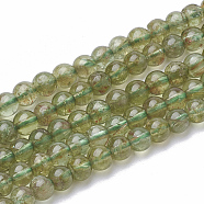 Natural Green Apatite Beads Strands, Round, 5x4.5mm, Hole: 1mm, about 83pcs/strand, 15.5 inch(G-S150-28-5mm)