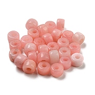 Natural White Jade Dyed Beads, Column, Pearl Pink, 8~8.5x5.5~6mm, Hole: 3~3.3mm(G-G003-A06-07)