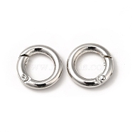 Alloy Spring Gate Rings, O Rings, Platinum, 6 Gauge, 20x4mm, Inner Diameter: 12mm(PALLOY-H245-P)