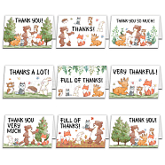 SUPERDANT Rectangle with Mixed Animal Pattern Cards, with Rectangle Paper Envelopes, for Birthday Thanksgiving Day, Colorful, 10x15cm, 9pcs/set, 1set(DIY-SD0001-02)