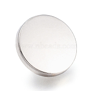 Alloy Shank Buttons, 1-Hole, Flat Round, Platinum, 18x7mm, Hole: 2mm(BUTT-D054-18mm-05P)