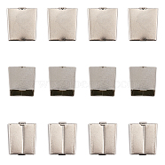 CHGCRAFT 10Pcs Brass Bolo Tie Slide Clasps, for Bolo Tie Making, Platinum, 15.5x14.5x6mm(FIND-CA0007-45)
