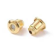 Brass Ear Nuts, Earring Backs, Bullet, Golden, about 6mm long, 5mm wide, hole:1mm(E087-G)