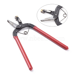 Carbon Steel Jewelry Pliers, for using with Clamping Rhinestone Beads, Red, Gunmetal, Fit for 10mm Rhinestone, 155x110x10mm(PT-R018-10mm)