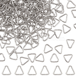 500Pcs 304 Stainless Steel Triangle Rings, Buckle Clasps, Fit for Top Drilled Beads, Webbing, Strapping Bags, Stainless Steel Color, 6.5x5x0.7mm(STAS-SC0005-43)