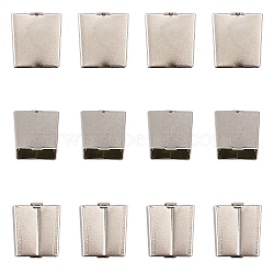 10Pcs Brass Bolo Tie Slide Clasps, for Bolo Tie Making, Platinum, 15.5x14.5x6mm(FIND-CA0007-45)