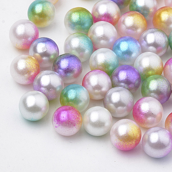 Acrylic Imitation Pearl Beads, Round, No Hole/Undrilled, Colorful, 6mm, about 4800pcs/500g