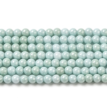 Cubic Zirconia Imitation Pearl Bead Strands, Round, Pale Turquoise, 3mm, Hole: 0.7mm, about 114~117pcs/strand, 14.80''~14.96''(37.6~38cm)