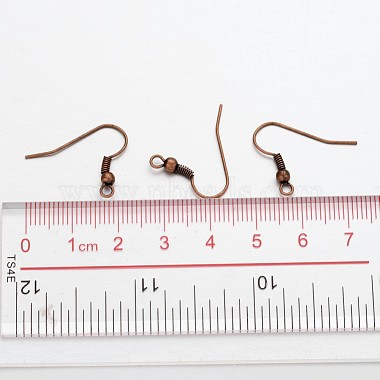 Earring Jewelry Findings Red Copper Iron Earring Hooks(X-E135-NFR)-4