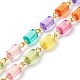 Handmade Transparent Frosted Acrylic Beaded Chains(AJEW-J034-06)-1
