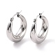 Non-Tarnish 304 Stainless Steel Chunky Hoop Earrings for Women(X-EJEW-F280-06C-P)-2