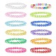 Ensembles de bracelets extensibles en perles acryliques transparentes de couleur ab(BJEW-JB09047)-1