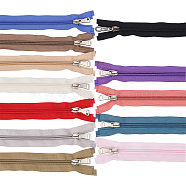 BENECREAT 13 Colors Garment Accessories, Nylon Closed-end Zipper, Zip-fastener Components, Mixed Color, 40x3.3x0.2cm, 13 colors, 1pc/color, 13pcs/bag(FIND-BC0001-54)