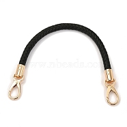 PU Leather Bag Strap, with Alloy Swivel Clasps, Bag Replacement Accessories, Black, 41.5x1cm(FIND-G010-C05)