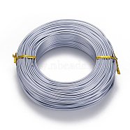 Round Aluminum Wire, Flexible Craft Wire, for Beading Jewelry Doll Craft Making, Light Steel Blue, 12 Gauge, 2.0mm, 55m/500g(180.4 Feet/500g)(AW-S001-2.0mm-19)
