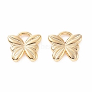 304 Stainless Steel Charms, Butterfly, Golden, 11x12x2mm, Hole: 3x3mm(STAS-B024-43G-02)