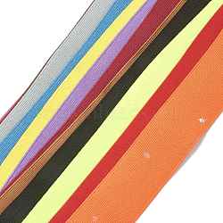 Flat Elastic Rubber Cord/Band, Webbing Garment Sewing Accessories, Mixed Color, 20~53x0.8~1.2mm, 2m(EC-XCP0001-16)