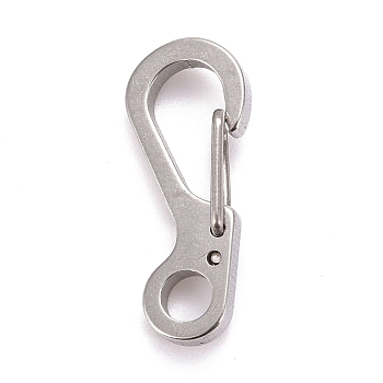 202 Stainless Steel Key Clasps, Stainless Steel Color, 24.5x10x6mm, Hole: 3.5mm