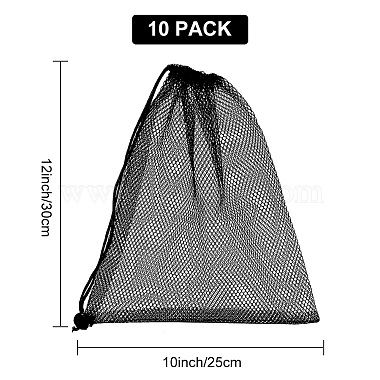 Polyester Mesh Drawstring Storage Bags(ABAG-WH0044-49C)-2