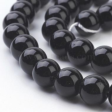 synthétiques pierre noire brins de perles(GSR044)-2