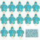80Pcs Dyed Synthetic Turquoise Pendants(FIND-SC0003-90)-1