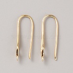 Brass Earring Hooks, Earring Wire with Loops, Hollow Rhombus, Golden, 20 Gauge, 24.5x5mm, Hole: 1mm, Pin: 0.8mm(KK-WH0066-09G)