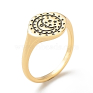 Brass Signet Ring for Women, Golden, Star Pattern, 1.5~10.6mm, US Size 6 3/4(17.1mm)(RJEW-E058-01G-03)